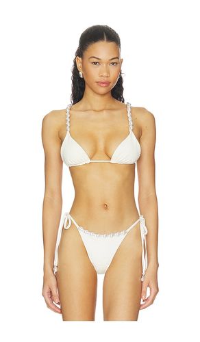 Luxe Kendall Bikini Top in White. - size L (also in M, XS) - La Porte - Modalova