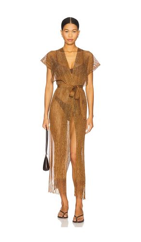 Long caftan in color brown size all - Luli Fama - Modalova