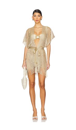 Short Caftan in Metallic - Luli Fama - Modalova