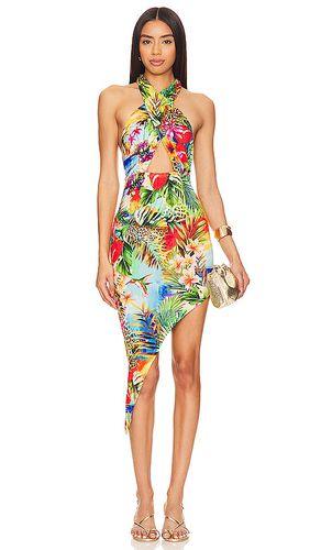 Birds Of Paradise Halter Neck Cut Out Midi Dress in Green. - size S (also in XS) - Luli Fama - Modalova