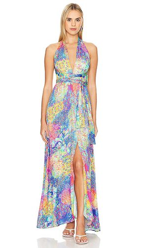 Deco Gardens Convertible Maxi Dress in Blue. - size L (also in M) - Luli Fama - Modalova