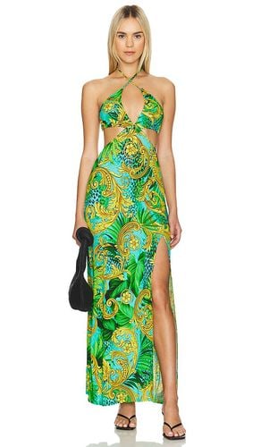 Palm Island Halter Keyhole Cut Out Maxi Dress in Green. - size L (also in M, S, XS) - Luli Fama - Modalova