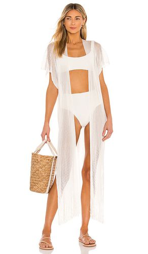 Luli Fama Fringe Caftan in White - Luli Fama - Modalova