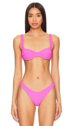 Wavy Baby Wide Strap Balconette Bikini Top in Pink. - size M (also in L, XL) - Luli Fama - Modalova