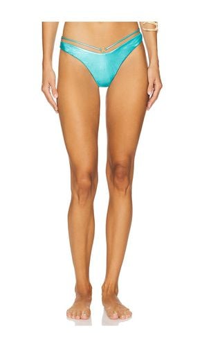 Strappy Loop Brazilian Scrunch Bottoms in Teal. - size L (also in M, S) - Luli Fama - Modalova