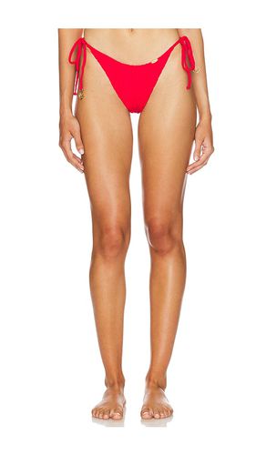 Seamless Wavy Ruched Back Bottoms in Red. - size L (also in M, S, XS) - Luli Fama - Modalova