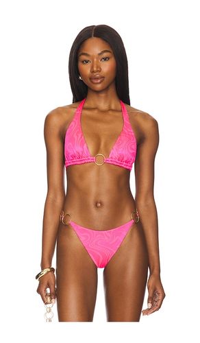 Ring Triangle Halter Top in Pink. - size L (also in M, S, XS) - Luli Fama - Modalova