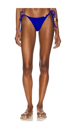 Seamless Wavy Ruched Back Brazilian Tie Side Bottom in Royal. - size L (also in XS) - Luli Fama - Modalova