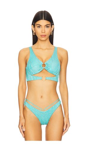 Double Loop Bralette in Teal. - size S (also in XS) - Luli Fama - Modalova