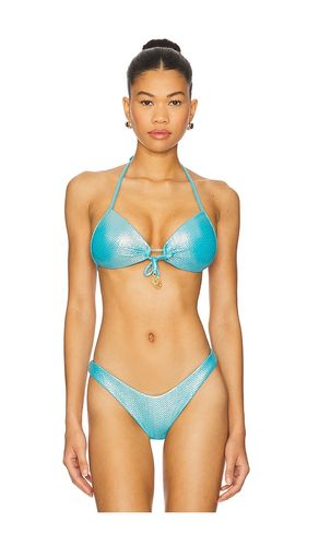 Luminous Molded Push Up Bikini Top in Blue. - size L (also in M, S, XL, XS) - Luli Fama - Modalova