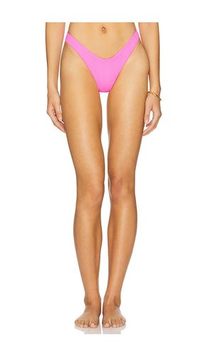 High Leg Brazilian Bikini Bottom in Fuchsia. - size L (also in XS) - Luli Fama - Modalova