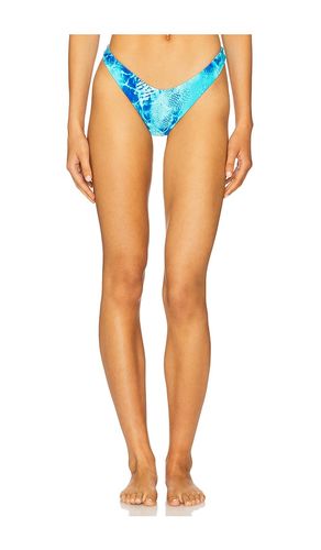 High Brazilian Bikini Bottom in Blue. - size L (also in M, S, XS) - Luli Fama - Modalova