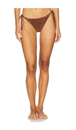 Seamless Ruched Back Brazilian Tie Bikini Bottom in . - size L (also in M, S, XS) - Luli Fama - Modalova