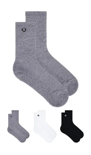 Daily Essential Socks 3 Pair in Black & White. - size L (also in M, S, XL/1X) - lululemon - Modalova