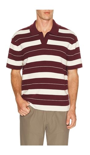 Knit Stripe Short Sleeve Polo Shirt in Burgundy. - size S (also in M, L, XL/1X) - lululemon - Modalova
