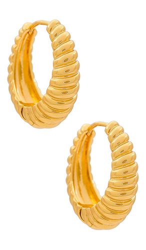 Aros estriados marbella en color oro metálico talla all en - Metallic Gold. Talla all - Luv AJ - Modalova