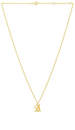 Collar the initial charm en color oro metálico talla A en - Metallic Gold. Talla A (también en B, J, K, M, S) - Luv AJ - Modalova