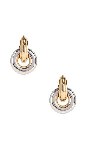 Two Tone Interlock Hoops in - Luv AJ - Modalova