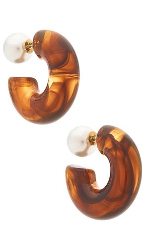 Pendientes de aro en color marrÃ³n talla all - Luv AJ - Modalova