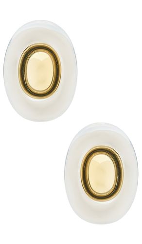 The two-tone chrome orb statement studs in color metallic size all - Luv AJ - Modalova