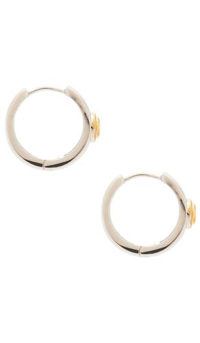 The Luna Bezel Hoops Earring in - Luv AJ - Modalova