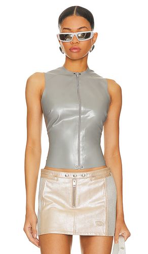 Aisha Top in Metallic Silver. - size L (also in M, S, XS) - Miaou - Modalova