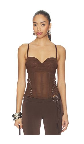 Christina Corset Top in Chocolate. - size L (also in M) - Miaou - Modalova