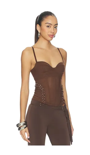Christina Corset Top in Chocolate. - size M (also in L) - Miaou - Modalova