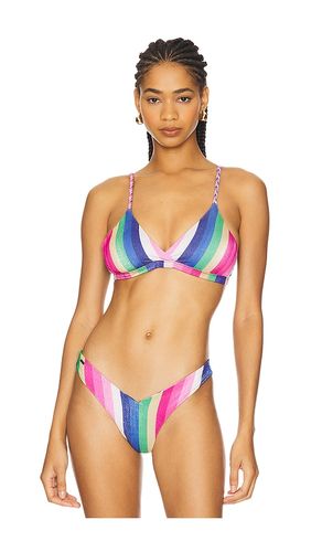 Candy Stripes Rasha Bikini Top in Blue. - size M (also in S, XS) - Maaji - Modalova