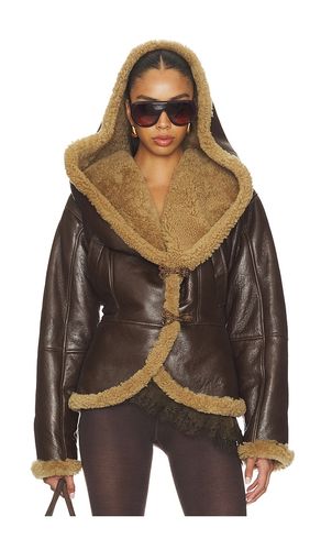 Leather Shearling Hooded Jacket in . Size 34. Also in 36 - Magda Butrym - Modalova
