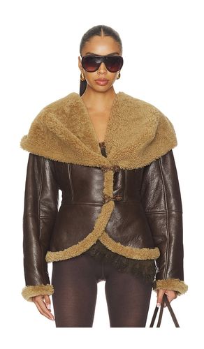 Leather Shearling Hooded Jacket in . Size 34. Also in 36 - Magda Butrym - Modalova