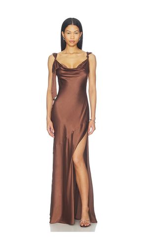 Samira Gown in Brown. - size L (also in M, S, XL, XS, XXS) - MAJORELLE - Modalova