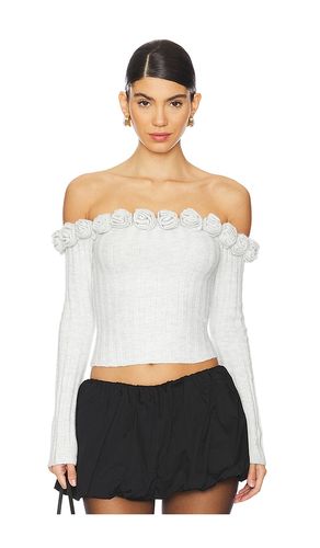 Jalin Rosette Sweater in Grey. - size M (also in S, XS) - MAJORELLE - Modalova