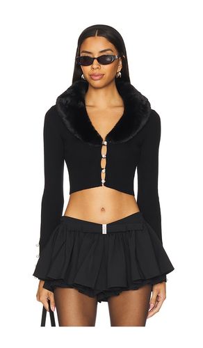 Laurel Faux Fur Shawl Cardigan in . - size L (also in M, S) - MAJORELLE - Modalova