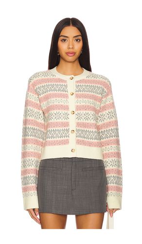 Annalee Fairisle Cardigan in Ivory. - size L (also in M, S, XS) - MAJORELLE - Modalova