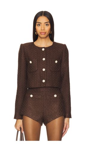 Riah Jacket in Chocolate. - size L (also in M, XL, XS, XXS) - MAJORELLE - Modalova