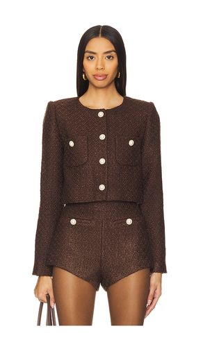 Riah Jacket in Chocolate. - size L (also in M, XXS) - MAJORELLE - Modalova