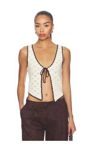 Nadyne Tie Front Top in . Size L. Also in M, S, XS - MAJORELLE - Modalova