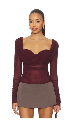 Simone Top in Burgundy. - size L (also in M, S, XL, XS) - MAJORELLE - Modalova