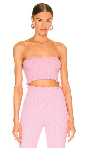 Cropped Sweetheart Ribbed Tube Top in Pink. - size L (also in XL) - MAJORELLE - Modalova