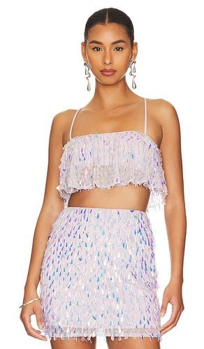 Mallory Embellished Crop Top in Metallic . - size S (also in XXS) - MAJORELLE - Modalova