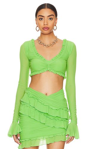 Macey crop top en color verde talla M en - Green. Talla M (también en XS) - MAJORELLE - Modalova