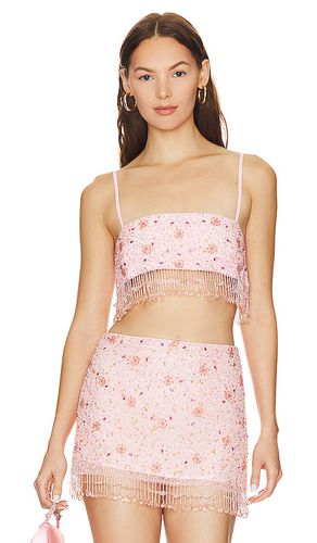 Anastasia embellished crop top en color rosado talla M en - Pink. Talla M (también en S, XL) - MAJORELLE - Modalova