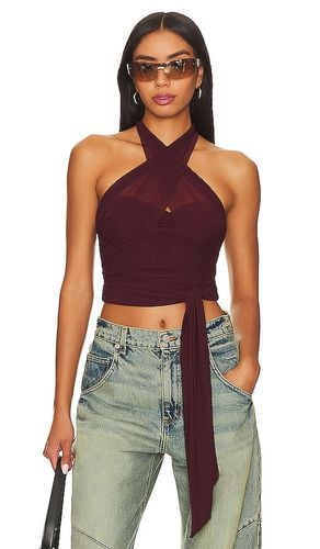 Charlize Halter Top in Wine. - size L (also in M, S, XS, XXS) - MAJORELLE - Modalova