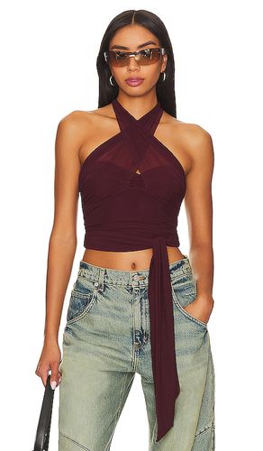 Charlize halter top en color vino talla L en - Wine. Talla L (también en M, S, XS, XXS) - MAJORELLE - Modalova