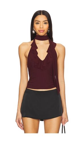 Clara Top in Burgundy. - size L (also in M, S, XL, XS, XXS) - MAJORELLE - Modalova