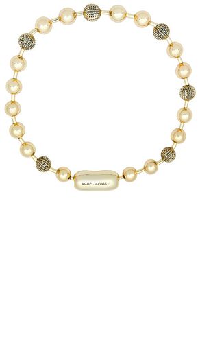 Collar monogram ball chain en color oro metálico talla all en - Metallic Gold. Talla all - Marc Jacobs - Modalova
