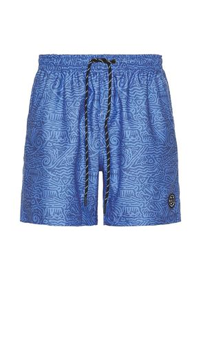 Tribal Pool Short in Blue. - size L (also in M, S) - Maui and Sons - Modalova
