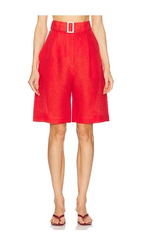 Pleated Bermuda Short in Red. - size 0 (also in 10, 2, 4, 6) - MATTHEW BRUCH - Modalova
