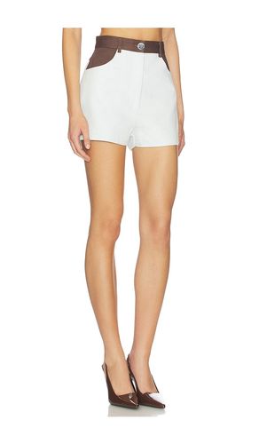 High-waist Combo Hot Short in Brown,Blue. - size 2 (also in 4) - MATTHEW BRUCH - Modalova